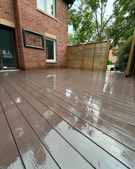 Premium custom wood deck built by Vortex Construction in Durham