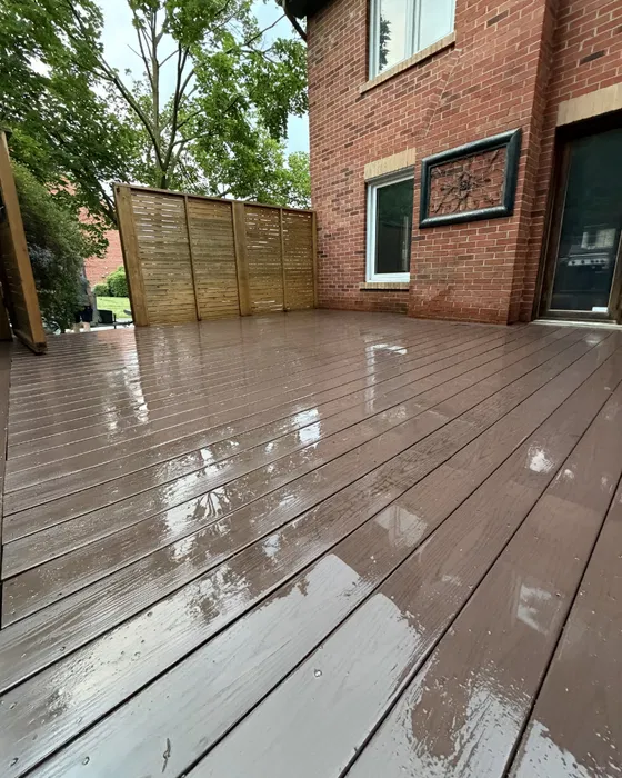 Multi-level pressure treated deck