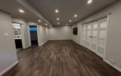 basement remodel and lvp floor installation in durham region ontario - vortex construction general contractor home renovation